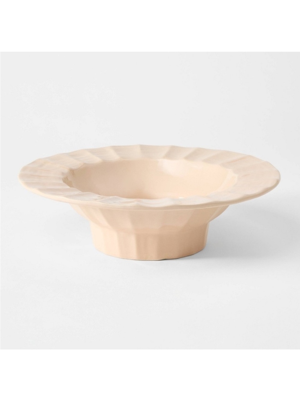 Threshold Studio McGee Ceramic Hand-Molded Pedestal Bowl Pink